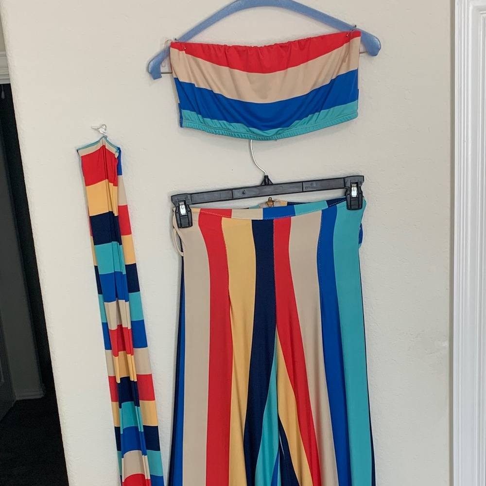 Multicolor Two piece pants Set - Picture 5 of 7